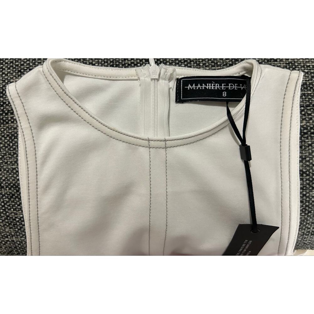 Manière De Voir Contrast Stich racer bodysuit White (cream) Size S